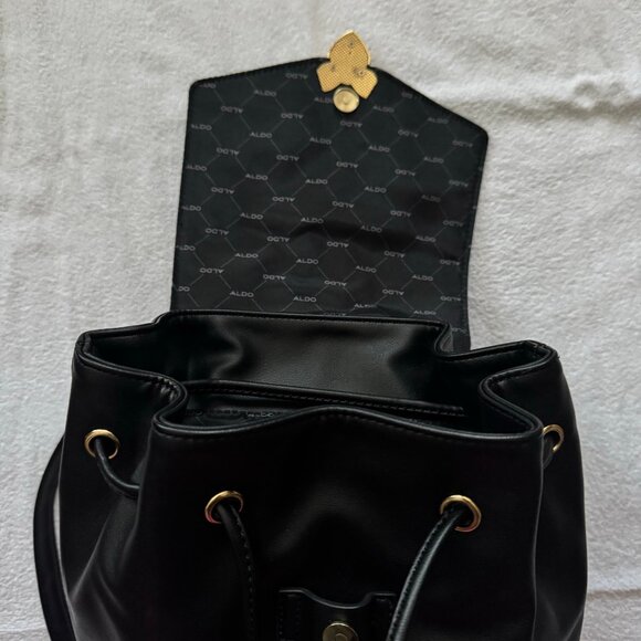 Aldo Aradoven Heart Pearl Bow Backpack, Black